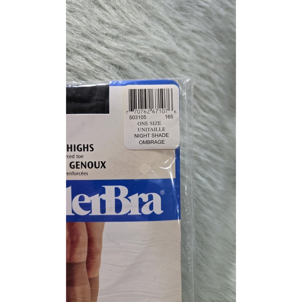 RARE Knee Highs WONDERBRA O/S Nignt Shade‎ Ombrage Nylon Socks 2 Pair Hosiery - Picture 3 of 8